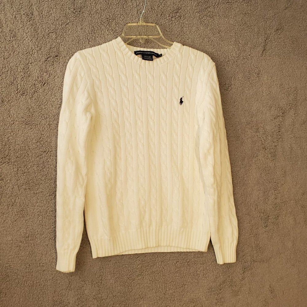 Crisp White Sweater for Men Size L Sport Style